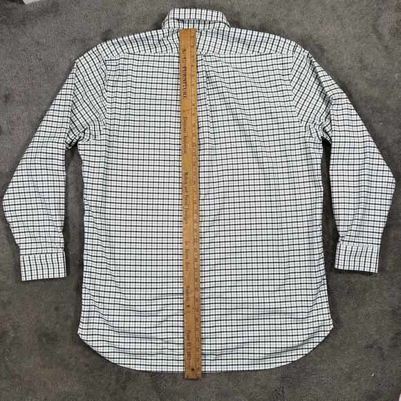 Land's End XL Tall Traditional Fit Crisp Plaid Supima Cotton Button Down Shirt - Picture 9 of 11
